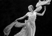 Woman in Crepe Romain Pajamas